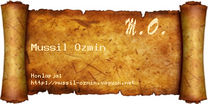 Mussil Ozmin névjegykártya